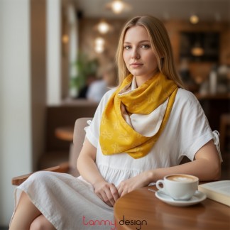 Silk scarf LOUISA-DRAGONFLY
